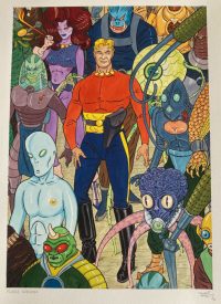 Dibujo Original Daniel Torres, Flash Gordon