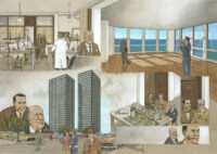 Dibujo original de Agustín Ferrer, de su obra “MIES”.