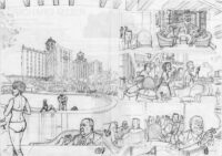 Lápices Originales de Agustín Ferrer, de su obra “MIES”.