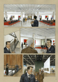 Dibujo original de Agustín Ferrer, de su obra “MIES”.