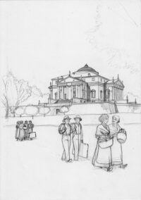 Lápices Originales de Agustín Ferrer, de su obra “MIES”.