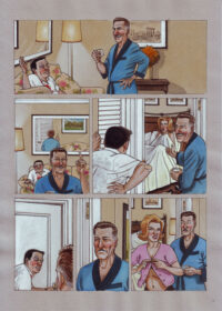 Dibujo original y boceto de Agustín Ferrer, de su obra “Arde Cuba”.