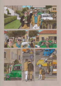 Dibujo original de Agustín Ferrer, de su obra “Arde Cuba”.