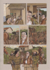 Dibujo original y boceto de Agustín Ferrer, de su obra “Arde Cuba”.