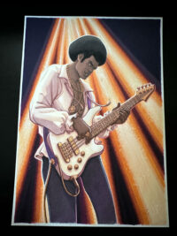Dibujo Original de J. Giner, "Rock Hard 1977". Personaje