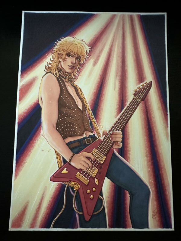 Dibujo Original de J. Giner, "Rock Hard 1977". Personaje