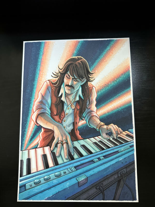 Dibujo Original de J. Giner, "Rock Hard 1977". Personaje