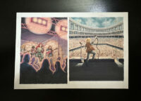 Dibujo Original de J. Giner, "Rock Hard 1977". Zonas de concierto