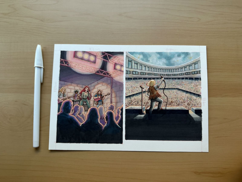 Dibujo Original de J. Giner, "Rock Hard 1977". Zonas de concierto - Imagen 2