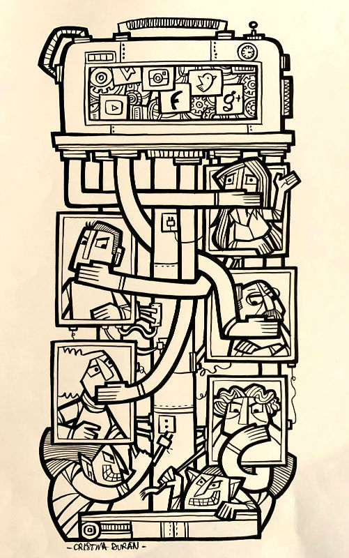 Dibujo Original de Cristina Durán, ilustración para el Diari Ara
