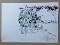 Dibujo Original de Albert Monteys, Portada Juego Resistid