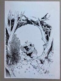 Dibujo Original de Albert Monteys, Portada El Fran Déu Pan