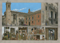 Dibujo original de Agustín Ferrer, de su obra "Plan de huida".