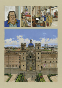 Dibujo original de Agustín Ferrer, de su obra "Plan de huida".