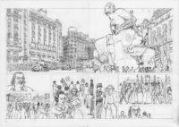 Lápices Originales de Agustín Ferrer, de su obra "Plan de huida".