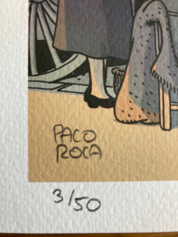 Lámina numerada y firmada a mano por Paco Roca. Cartel Exposición Regreso al Edén - Imagen 2