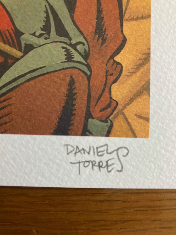 Lámina numerada y firmada a mano por Daniel Torres. Portada El Bosque Oscuro, Roco Vargas - Imagen 3