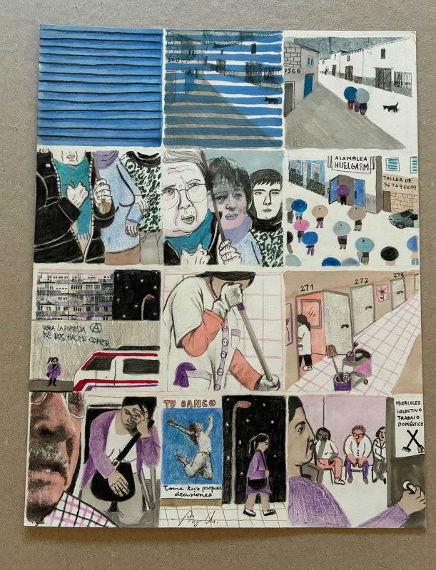 Conjunto de Dibujos Originales de Ana Penyas, Así vivimos el 8M