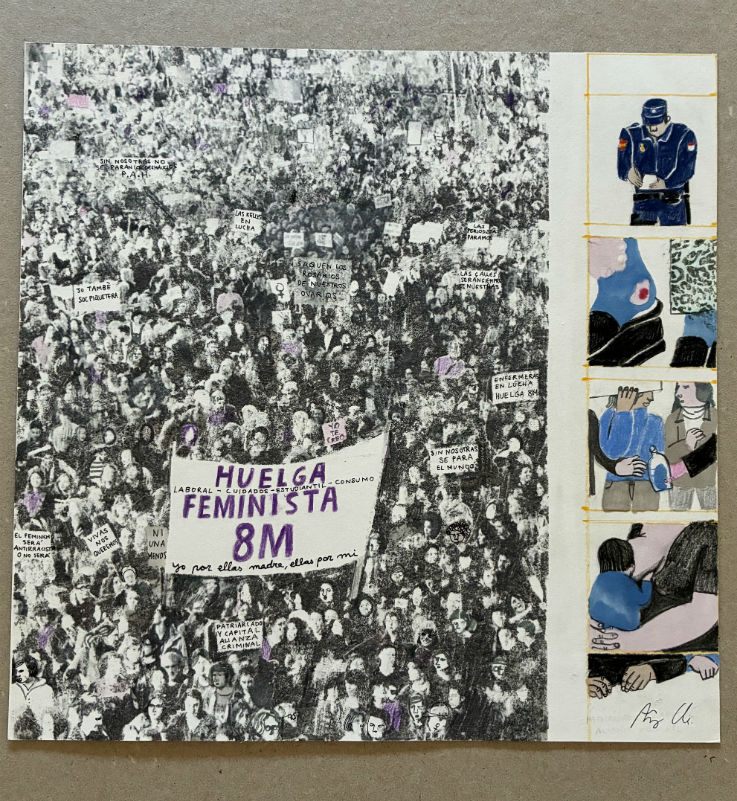 Conjunto de Dibujos Originales de Ana Penyas, Así vivimos el 8M - Imagen 4