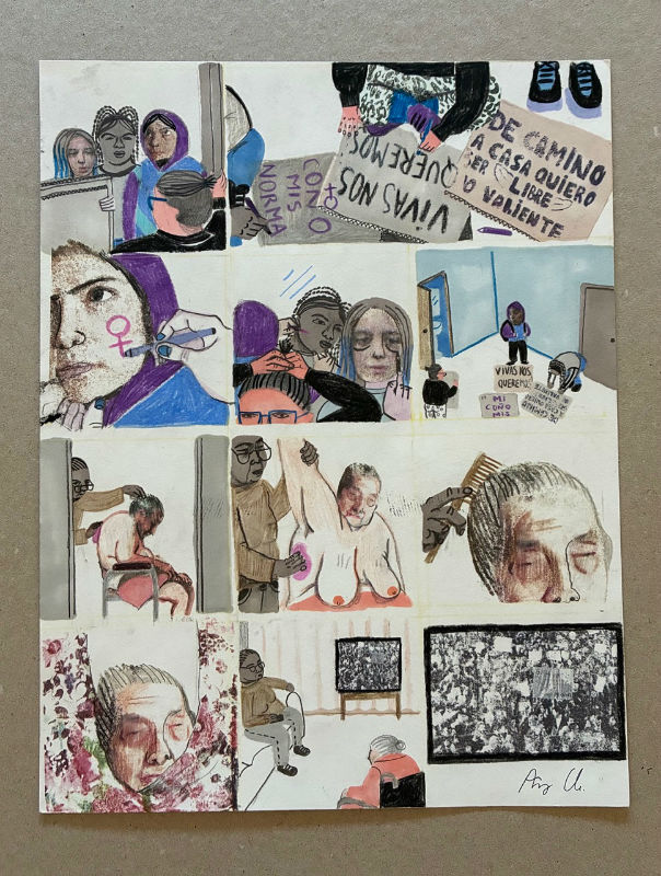 Conjunto de Dibujos Originales de Ana Penyas, Así vivimos el 8M - Imagen 3